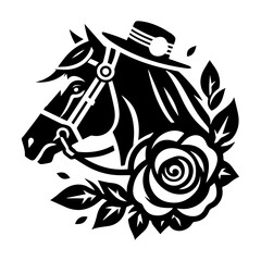 Horse Racing Derby event icon with transparent background