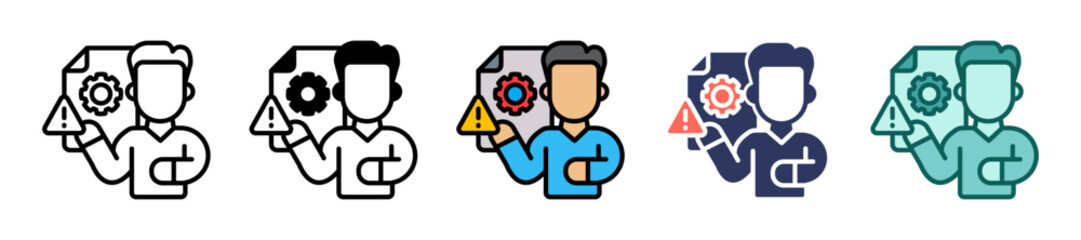 Fototapeta premium Crisis Management Multiple icon