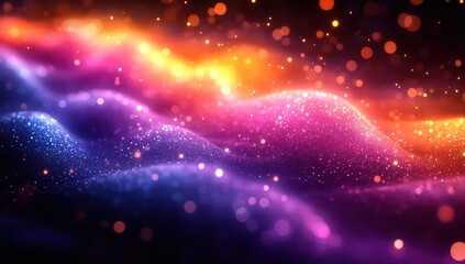 Fototapeta premium Abstract Colorful Glitter Waves.