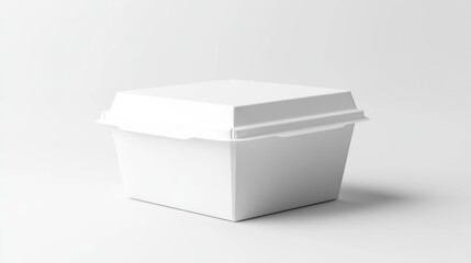 Blank white food container