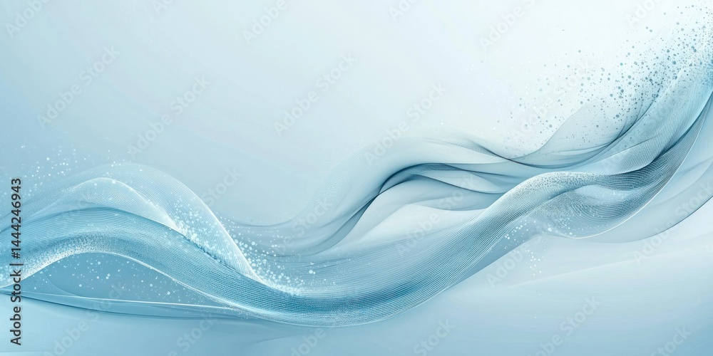 Sticker light blue background with digital-style graphics and room for text.