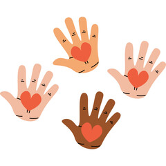 Fototapeta premium Kindness Hand Illustration