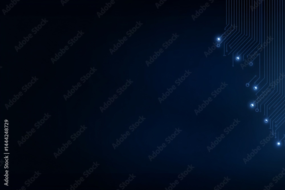 Poster a blue background with a black line on it. digital background concept.