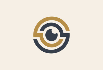 Obraz premium Circular Eye, Retina Scan Logo Design Element