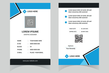 Customizable Corporate Employee ID Card Template with Professional Layout, Featuring Photo Section, QR Code, and Contact Info Fields – Designed for Seamless Office and Business Use. Thank You .