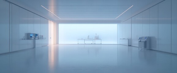 Obraz premium Sterile Modern Lab: A Futuristic Medical Research Facility