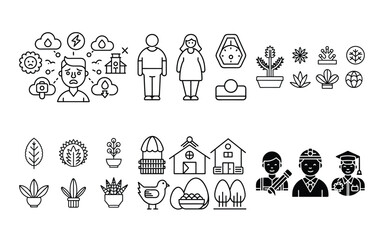 Art, creativity and graphic design related editable stroke outline icons set isolated on white background flat vector illustration. Pixel perfect.