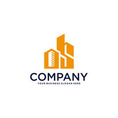 real estate logo design with building