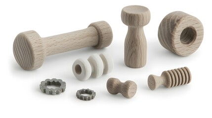 Wooden Toy Parts for Creative Play and Educational Development for Children