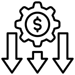 Obraz premium Depreciation Icon