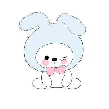 vector illustration of cartoon sheep