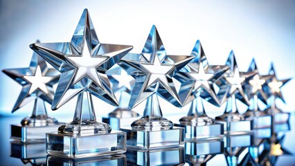 Sparkling Crystal Trophy Award: Close-Up Low Angle Long Exposure Photography