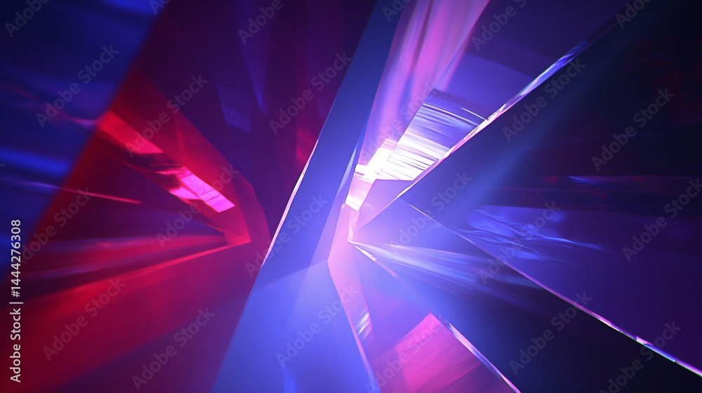 Poster dynamic and colorful light display creating an ethereal atmosphere with shifting spectrums that capt