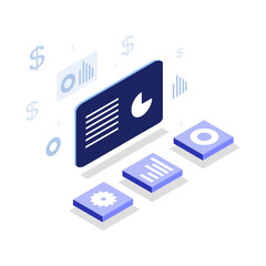 Digital finance diagram showing dollar icon exchange