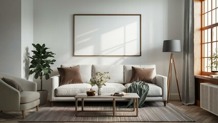 modern living room with fireplace