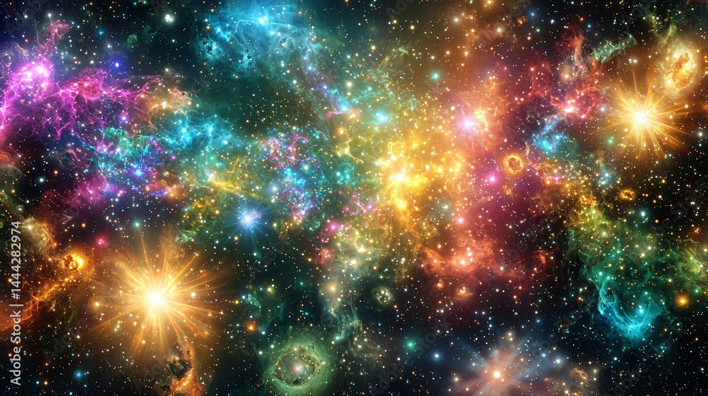 Canvas Prints stunning nebula illuminated by countless stars creating a breathtaking cosmic scene in the vastness 