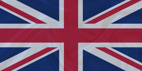 United Kingdom Flag Flying in the Wind