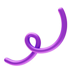 Purple Swirl Design Element 3d render illustration