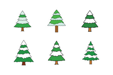 Download Festive Christmas Pine Tree Vectors – Perfect for Cards, Crafts & Decor

