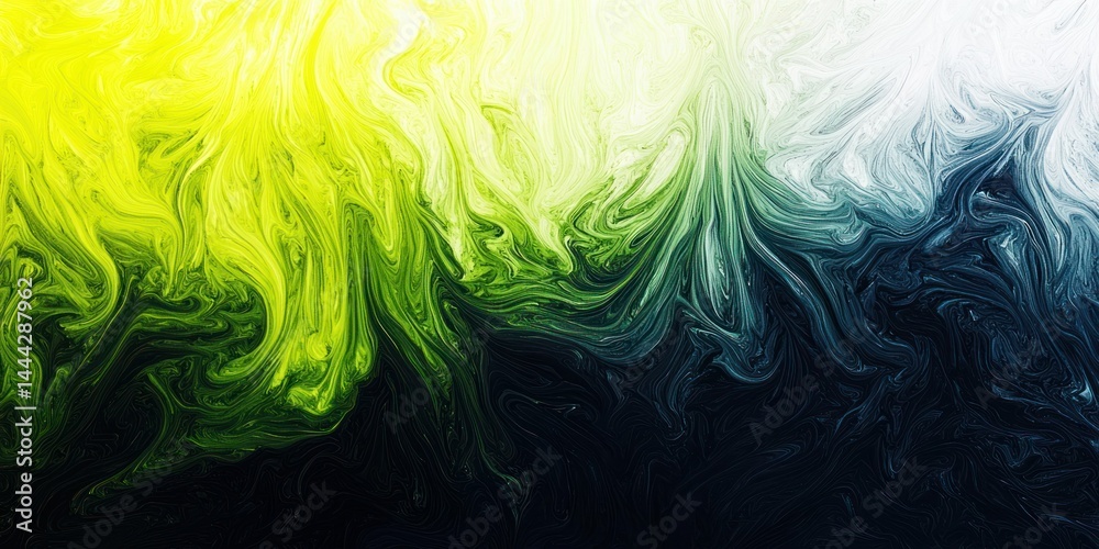 Sticker vibrant color gradient background that starts with black and dark blue, gradually blending into lime