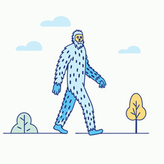 Epic Bigfoot Silhouette Vector Collection Featuring Forest, Mountain, and Mythical Cryptid Scenes in Minimalist Black Style