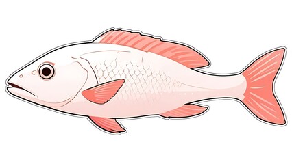 snapper fish isolated on white background