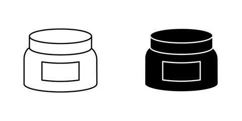 Cream icon symbol collection on white background.