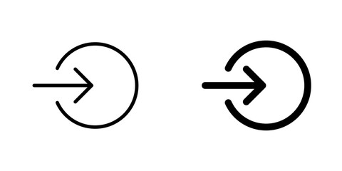 Enter icon symbol collection on white background.