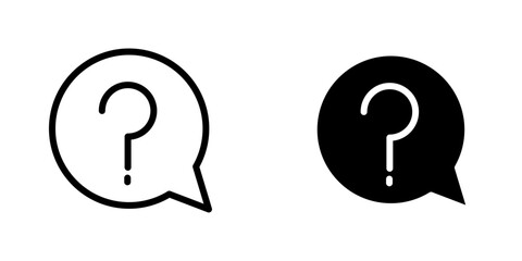 Question icon symbol collection on white background.