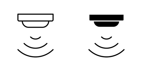 Sensor icon symbol collection on white background.