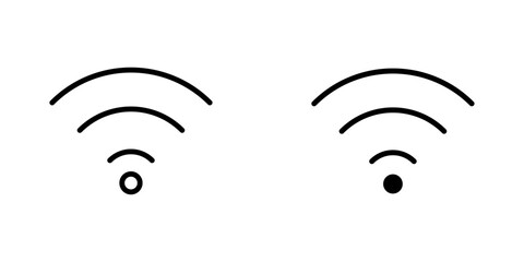 Wifi icon symbol collection on white background.
