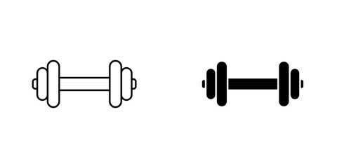 Gym icon symbol collection on white background.