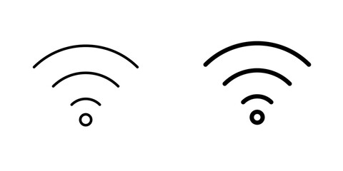 Wifi icon symbol collection on white background.