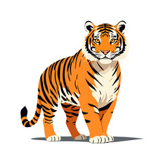 Cute tiger vector graphic and illustration