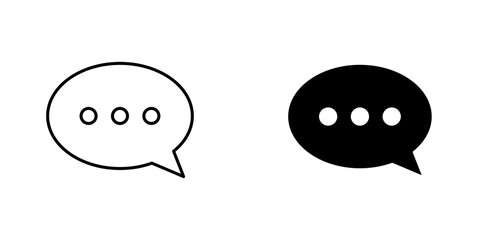 Comment icon symbol collection on white background.