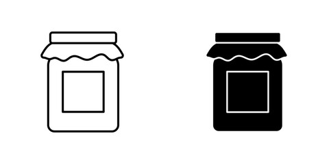 Jam icon symbol collection on white background.
