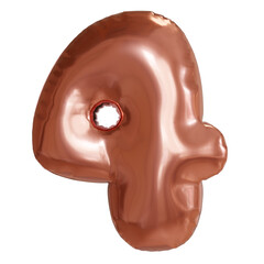 Number four bronze balloon