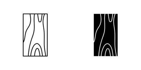 Wood board icon symbol collection on white background.