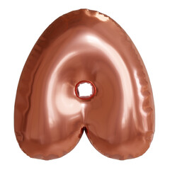 Inflated Copper Letter A Balloon