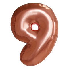Copper number 9 balloon