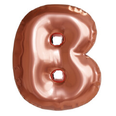 Rose Gold Letter B Foil Balloon