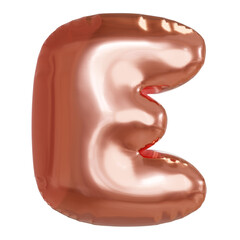 Rose Gold Foil Balloon in the Shape of the Letter E