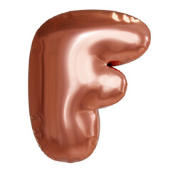 Rose Gold Foil Balloon Letter F
