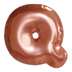 Copper letter Q balloon for party decoration