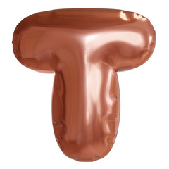 Bronze balloon in the shape of the letter T