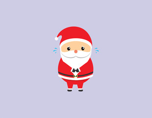 Cute Santa Claus Cartoon Vector Set – Christmas Character Expressions

