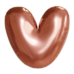 Rose gold letter v shaped foil balloon