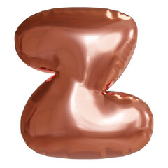 Rose gold letter Z balloon