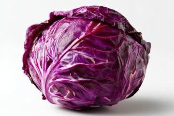 Fototapeta premium Purple cabbage against white background