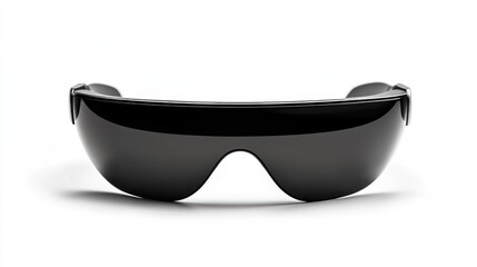 Black bezel virtual reality headset display on white background